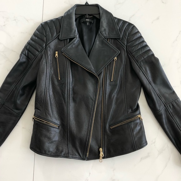 hugo boss women leather jacket